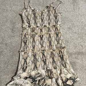 Snakeskin mini dress
